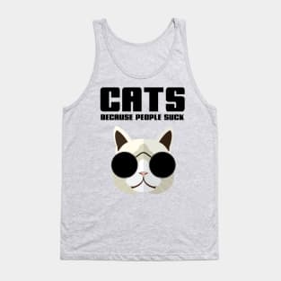 cats because people suck Tank Top